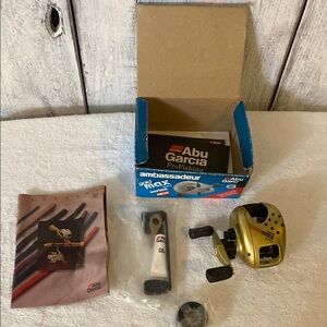Abu Garcia ambassadeur Fishing Reel gold max sprint with box and accessories